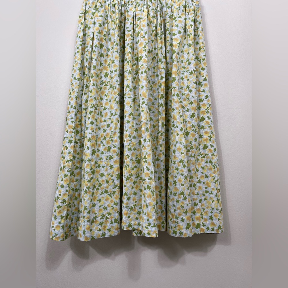 Free People Floral Midi Dress Smocked Sundress Summer Beach Cotton Size M - Picture 14 of 16